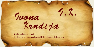 Ivona Krndija vizit kartica